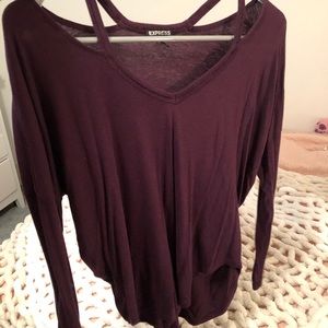 Plum colored Express long-sleeve